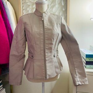 Baccini Taupe Peplum Jacket